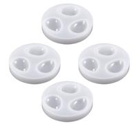 MOKKHNB Moule Silicone 4 Pièces pour Pendentifs Bijoux Diy, Moule Perforé Facile à Utiliser, Haute Transparence, pour Bracelets et Créations Artisanales