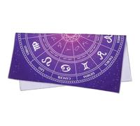 MOKKHNB Nappe de Divination Astrologique pour Tarot et Oracles, Nappe Décorative 49 X 49 CM en Tissu Brossé, Accessoire pour Séances de Voyance et Culture Mystique
