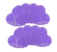 MOKKHNB Napperons Décoratifs en Papier 4 Pouces Forme Cœur Violet, Papier Absorbant Huile Alimentaire, Bordure Dentelle Ajourée, pour Pâtisserie Et Décoration De Table, Lot de 100 Pièces