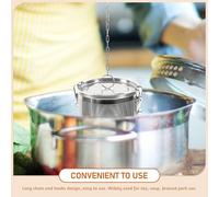 MOKKHNB Panier à Saumure en Acier Inoxydable 14 X 16 Cm, Passoire à Épices à Mailles Fines pour Soupe et Cuisson, Accessoire Détachable et Facile à Nettoyer, Infuseur Polyvalent