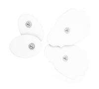 MOKKHNB Patchs Portables en Silicone Conducteur Blanc Autocollants, Coussins de Massage Multifonctions Simples pour Massage des Points d'Acupuncture, Lot de 2 Paires