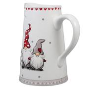 MOKKHNB Pichet en Céramique à Eau Froide 1,8 L Poignée, Motif Noël Nordique, Grosse Capacité sans Couvercle, Carafe Décorative Cuisine et Fêtes de Fin D’année