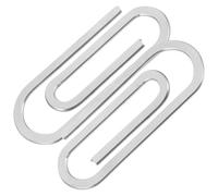 MOKKHNB Pince à Billets Clips Forme Trombone Argenté Lot de 2 en Acier Inoxydable Design Simple et Structure Fine, Présent Fête des Pères pour Hommes et Femmes