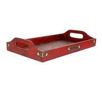 MOKKHNB Plateau de Service en Bois Carré Vintage, Polyvalent et Solide, Présentation de Repas Conservation des Aliments la Maison