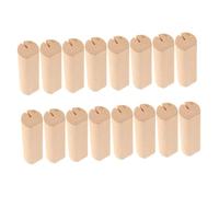 MOKKHNB Porte-Cartes de Visite en Bois Naturel Lot de 20, Socle Poli pour Accessoires de Bureau et Marque-Place Mariage, Décorations pour Fête Prénatale, Petit Format