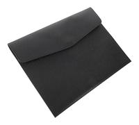 MOKKHNB Porte-documents en Cuir Noir A4 Léger avec Fermeture à Pression, Organiseurs de Dossiers pour Bureau, Paquet à Documents Pratique et Résistant
