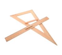 MOKKHNB Règle à dessin d'élève en bois 50 cm double échelle 2 pièces, marquages lisibles pour tailleur et usage intérieur
