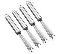 MOKKHNB Set de 4 Pièces Éplucheurs D'ananas en Acier Inoxydable Coupeur Parer, Efface-yeux Ananas, Inox Alimentaire, Résistant la Rouille, Rapide et Pratique Maison Camping