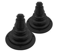 MOKKHNB Soufflet de Câble Marin en Caoutchouc Noir 2 Pièces | Conception Conique, Protection Uv, Routage de Cloison, pour Câbles D’accélérateur et Techniciens Marins