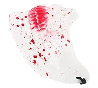 MOKKHNB Squelette Demi Face Sang pour Halloween Accessoire de Costume Effrayant pour Cosplay Fête et Mascarade