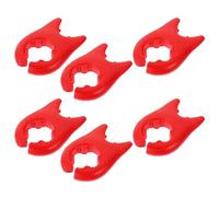 MOKKHNB Support à Casseroles Anti-Débordement en Silicone Rouge Lot de 6 Pièces Support Multifonction pour Couvercle et Ustensiles Cuisine Accessoire Pratique pour Plan de Travail et