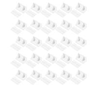 MOKKHNB Support de connexion en plastique blanc lot de 50 avec cache-vis, équerres droites pour meubles, cloisons et bibliothèques, design épuré, structure à angle droit 1.65X0.87X0.79In