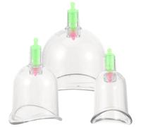 MOKKHNB Ventouses Thérapeutiques Faciles à Nettoyer Ensemble de 3 en Plastique Améliore L'immunité, Outil de Ventouses Sain pour Massage pour Usage à Domicile ou Salons de Beauté
