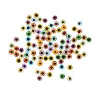 MOKKHNB Yeux Décoratifs en Verre 8 Mm Patchs 100 Pcs pour Créations Artisanales DIY Poupées Bijoux Loisirs Manuels Fête Anniversaire Tutoriel Bricolage