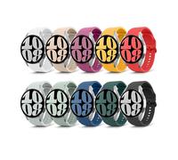 MoKo 10 Pack Bracelets Compatible avec Samsung Galaxy Watch 7 FE 6 5 4 40mm 44mm/Watch 6 Classic 43mm 47mm/5 Pro 45mm/4 Classic 42mm 46mm, Bracelet Sport en Silicone Souple, Multicolore