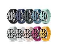 MoKo 10 Pack Bracelets Compatible avec Samsung Galaxy Watch 7 FE 6 5 4 40mm 44mm/Watch 6 Classic 43mm 47mm/5 Pro 45mm/4 Classic 42mm 46mm, Bracelet Sport en Silicone Souple, Multicolore B