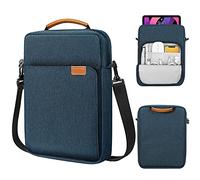 MoKo Housse pour Tablette 12.9-13", Compatible avec 13" iPad Air M4 2026, Mac Neo (A18 Pro), iPad Pro 13 M5, Galaxy Tab S8+/S9+ 12.4, Sac de Transport avec Poignée et Bandoulière, Indigo