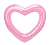 MoKo 120CM Bouée de Natation Flottant et Gonflable pour Enfants et Adultes, Anneau de Natation en Forme de Coeur en PVC pour Les Vacances d'Été Plage, Piscine, Jouets de Piscine - Or Rosé
