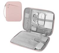 MoKo 13-14 Pouces Sacoche pour Ordinateur Portable avec poignée | Housse de transport pour ordinateur portable compatible avec MacBook Air 13" M5, MacBook Neo (A18 Pro), Galaxy Tab S10, Rose