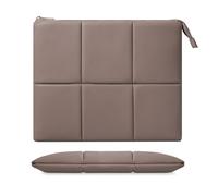 MoKo 13.3-14 Pouces Housse d’Ordinateur Portable gonflée avec MacBook Air 13'' M3 2024/2020/2019, MacBook Pro 14'' M3 2024/2023, MacBook Pro 13" M2/M1, Étui de Transport en Cuir PU, Café
