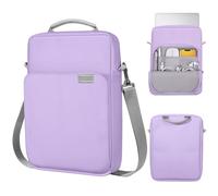 MoKo 13.3-14 Pouces Sacoche pour Ordinateur Portable avec bandoulière | Housse de transport pour ordinateur portable compatible avec MacBook Air 13 M3, MacBook Pro 14 M3, Surface Pro 8, Violet