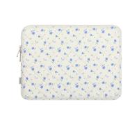 MoKo 13.3-14 Pouces Sacoche pour Ordinateur Portable avec poignée | Housse de transport pour ordinateur portable compatible avec MacBook Neo (A18 Pro), Bleu Floral