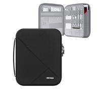 MoKo 13 Pouces Sacoche pour Tablette Compatible avec 13" iPad Air M3 2025, iPad Pro 13 M4/Air M2, Pro 12.9, Galaxy Tab S8+/S9+ 12.4,Sacoche pour iPad en EVA à Coque Dure avec Rangement, Noir