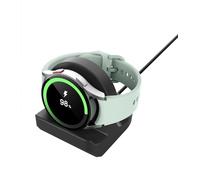 MoKo 1P Support de Chargeur Compatible avec Samsung Galaxy 8 7 6 5 40mm 44mm/8 Classic 46mm/Ultra 47mm/6 Classic 43mm 47mm/5 Pro, Support de Station d'accueil en Silicone avec Base Antidérapante, Noir