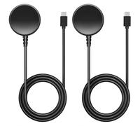 MoKo 2 Pack Chargeur Compatible avec Samsung Galaxy Watch 7/Ultra/FE/6/6 Classic/5/5 Pro/4/4 Classic/3/Active 2/Active, Station de Charge Magnétique avec Câble de Chargement USB-C de 100cm