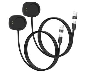 MoKo 2 Pack Chargeur de Type C pour Amazfit Helio Strap/T-Rex 3/3 Pro/Ultra 2/Balance 1/2/Active Max/Active 3 Premium, Station de Recharge Magnétique avec Câble de 1 m et Adaptateurs USB C vers USB