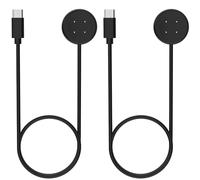 MoKo 2 PCS Chargeur Compatible avec Google Pixel Watch 3/Pixel Watch 2, Station de Charge Magnétique avec Câble de Chargement USB-C de 1M pour Fitbit Ace LTE/Versa 4/3/Sense 2/Sense, Noir