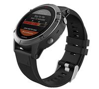 MoKo 22mm Bracelet Compatible avec Garmin Fenix 5/5 Plus/Fenix 6/6 Pro/Forerunner 935/945/Approach S60/S62/Quatix 5/Garmin Instinct, Quick Fit Bande de Remplacement en Silicone - Noir