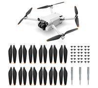 MoKo 24 Pièces Hélices Mini 3 Pro en PC, Hélices de Drone à Faible Bruit pour DJI Mini 4/3 Pro et Un Set de Rechange avec 36 vis et 3 Tournevis, Accessoires de Drone, Noir