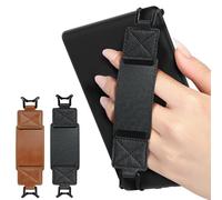 MoKo Lot de 2 Dragonnes de Sécurité pour eReaders et Tablettes Fire 6-8"-Compatible Kindle/Kobo/Voyaga/Leno-vo/Sony Tablettes E-Book, Polyvalente à Haute Élasticité et Légère, Réticule Noir+ Marron