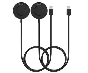 MoKo 2Pack Chargeur de Montre Compatible avec Garmin Fenix 8/7X Pro/7X/7S Pro/7S/7 Pro/7/6/5/Forerunner 970/570/965/Instinct/Venu 4, Socle de Charge Magnétique avec 3,3 Pieds/1 M Câble USB-C, Noir