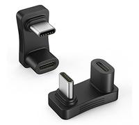 MoKo 2PCS Adaptateur USB C 180°, Connecteur Mâle vers USB-C Femelle en Forme de U avec Vidéo 4K@60Hz, Charge Rapide PD 100W, Adaptateur pour Steam Deck/Switch/Ordinateur Portable/Tablette/Téléphone