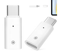MoKo 2PCS Adaptateurs de Charge USB-C Compatible avec Apple Pencil 1 Gén, Connecteur de Charge vers Femelle pour iPad 10 & Apple Pen 1, No Bluetooth Pairing Only Charging, Blanc