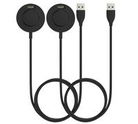 MoKo 2Pcs Chargeur Compatible avec Garmin Fenix 7/7S/7X/6/6S/6X Pro/5/5S/5X/Vivoactive 3/4/4S/Forerunner 45/55/245/745/945/Venu 2/2S/2 Plus/Sq/Instinct,Station de Charge avec Câble de Données USB,Noir