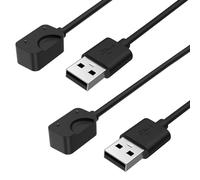 MoKo 2Pcs Chargeur de Montre Compatible avec Samsung Galaxy Fit 3, Station de Charge Magnétique avec Câble de Chargement USB de 1M, Noir