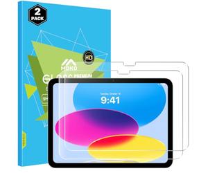 MoKo 2PCS Protecteur d'Écran Compatible avec iPad 11e (A16) 2025/iPad 10e Génération 2022, Film de Protection HD Transparent Installation de Dureté 9H Sans Bulle en Verre Trempé, Transparent