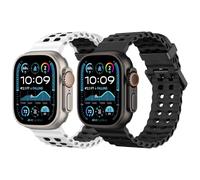 MoKo 2Pièces Bracelet Océan Compatible avec Apple Watch 42/44/45/46/49mm