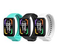 MoKo 3 Pack Bracelets de Montre Compatible avec Xiaomi Redmi Smart Band Pro, Bracelet de Sport de Remplacement en TPU pour Hommes Femmes, Noir/Blanc/Gem Vert