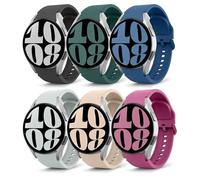 MoKo 6 Pack Bracelets Compatible avec Samsung Galaxy Watch 7 FE 6 5 4 40mm 44mm/Watch 6 Classic 43mm 47mm/5 Pro 45mm/4 Classic 42mm 46mm, Bracelet Sport en Silicone Souple, Multicolore B