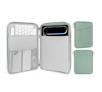 MoKo Tablette de 9-11 Pouces de Protection,Compatible avec 11" iPad Air M3,iPad A16 2025,Pro 11 M4, iPad 10/9/8/7th, Galaxy Tab S9/S8/A8/A7, Sacoche de Protection avec Pochette, Cyan