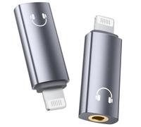 MoKo Adaptateur Audio Lightning vers 3,5mm (Lecture Musicale Uniquement) | Adaptateur Jack Aux, Sans Câble, Non Compatible Micro/Appels, DAC Hi-Fi, pour iPhone 14/13/12/11 Pro Max/SE/XS