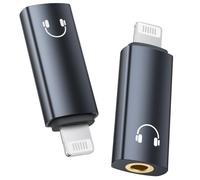 MoKo Adaptateur Audio Lightning vers 3,5mm (Lecture Musicale Uniquement) | Adaptateur Jack Aux, Sans Câble, Non Compatible Micro/Appels, DAC Hi-Fi, pour iPhone 14/13/12/11 Pro Max/SE/XS