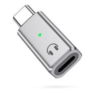 MoKo Adaptateur Audio Lightning vers USB C, Adaptateur USB C vers Lightning pour Casque d'écoute et Écouteurs pour iPhone 15 Pro Max Plus, iPad Air/Pro, Pas pour Le Chargement, Argent