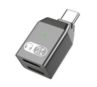 MoKo Adaptateur Audio USB C vers Lightning, Adaptateur 2-en-1 Lightning à USB C pour Écouteurs avec Charge Rapide 45W pour Série iPhone 16/15, iPad Mini/Air/Pro, Pas pour Transfert de Données, Gris