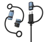 MoKo Adaptateur de Chargeur pour Garmin Watch Lot de 3, Chargeur Garmin USB C pour Fenix 8/7/7X/7S/6, Forerunner 970/570/965/955/265/255/165/55, Vivoactive 5/4S, Venu 3S/2/SQ, Instinct, Epix,Bleu-Gris