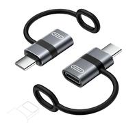 MoKo Adaptateur Lightning vers USB C 2 pièces, Adaptateur USB-C vers Lightning avec Charge Rapide 60W PD pour iPhone 15/16 Pro Max/Plus, Galaxy S24, iPad, Pas pour Ecouteurs/OTG, Gris